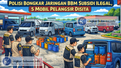 Polresta Mamuju Bongkar Jaringan BBM Subsidi Ilegal, 5 Mobil Pelangsir Disita 