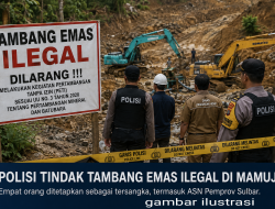 ASN Pemprov Sulbar dan Tiga Warga Resmi Jadi Tersangka Kasus Tambang Emas Ilegal di Mamuju