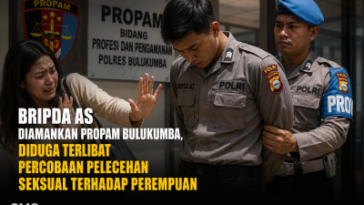 Bripda AS Diamankan Propam Bulukumba, Diduga Terlibat Percobaan Pelecehan Seksual terhadap Perempuan